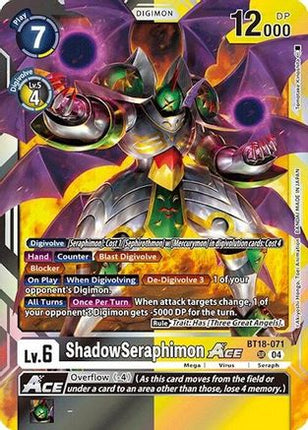 ShadowSeraphimon ACE [BT18-071] [Release Special Booster 2.0] Foil