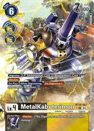 MetalKabuterimon (Alternate Art) [BT18-067] [Release Special Booster 2.0] Foil