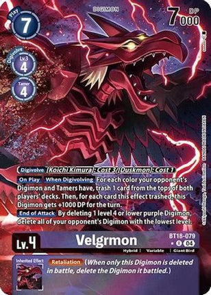 Velgrmon (Alternate Art) [BT18-079] [Release Special Booster 2.0] Foil