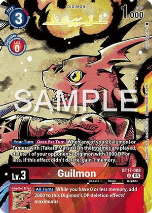 Guilmon (Signed) [BT17-008] [Release Special Booster 2.0] Foil