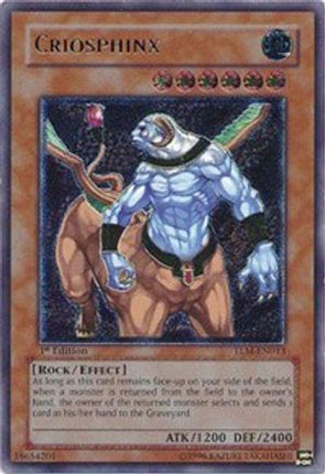 Criosphinx (UTR) (Ultimate Rare) [TLM-EN013] The Lost Millennium 1st Edition