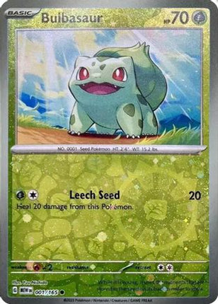 Bulbasaur - 001/165 (Reverse Cosmos Holo) (Costco Exclusive) [Miscellaneous Cards & Products] Holofoil