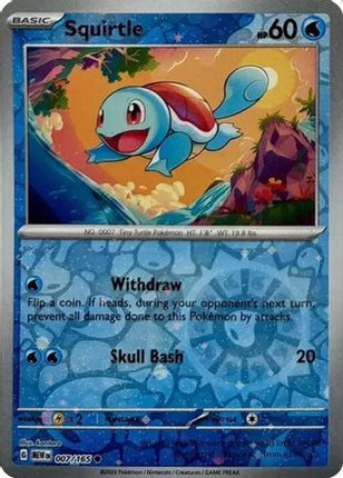 Squirtle - 007/165 (Reverse Cosmos Holo) (Costco Exclusive) [Miscellaneous Cards & Products] Holofoil