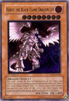 Horus the Black Flame Dragon LV8 (UTR) (Ultimate Rare) [SOD-EN008] Soul of the Duelist 1st Edition