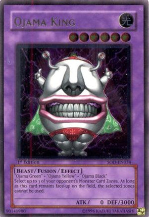 Ojama King (UTR) (Ultimate Rare) [SOD-EN034] Soul of the Duelist 1st Edition