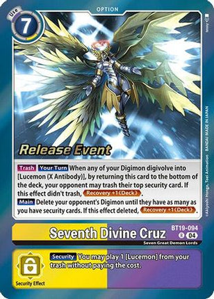 Seventh Divine Cruz [BT19-094] [Release Special Booster 2.0 Celebration Event Cards] Foil