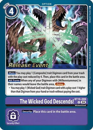 The Wicked God Descends! [BT19-099] [Release Special Booster 2.0 Celebration Event Cards] Foil