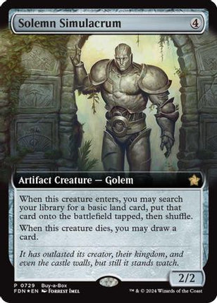 Solemn Simulacrum (Extended Art) [Buy-A-Box Promos] Foil