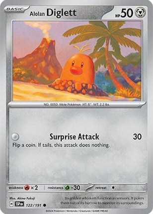 Alolan Diglett - 122/null [SV08: Surging Sparks] Reverse Holofoil