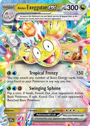 Alolan Exeggutor ex - 133/191 [SV08: Surging Sparks] Holofoil