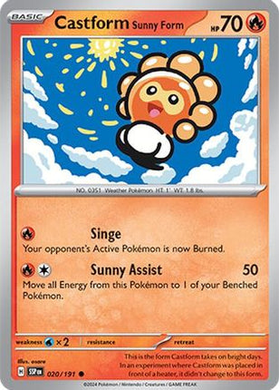 Castform Sunny Form - 020/191 [SV08: Surging Sparks]