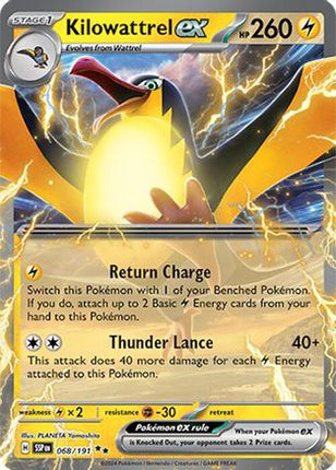 Kilowattrel ex - 68/191 [SV08: Surging Sparks] Holofoil