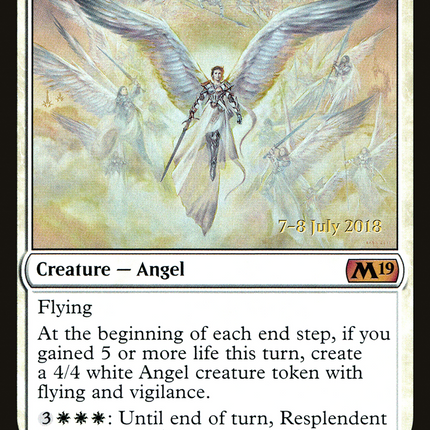 Resplendent Angel [Core Set 2019 Promos] Prerelease Foil
