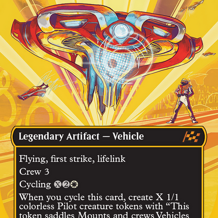 Valor's Flagship (Borderless) (First-Place Foil) [Aetherdrift] Foil