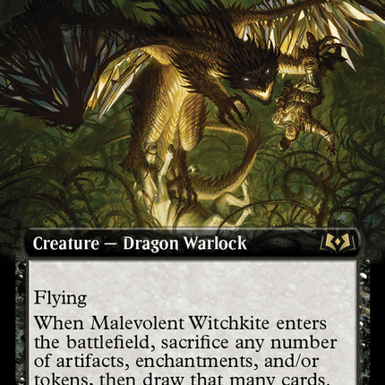 Malevolent Witchkite (Extended Art) [Wilds of Eldraine]