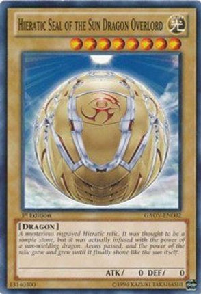 Hieratic Seal of the Sun Dragon Overlord (Common / Short Print) [GAOV-EN002] 1st Edition