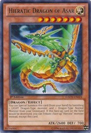 Hieratic Dragon of Asar (Rare) [GAOV-EN024] Unlimited