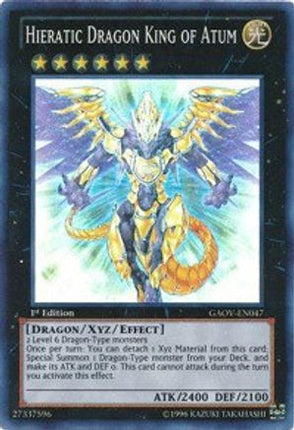 Hieratic Dragon King of Atum (Super Rare) [GAOV-EN047] 1st Edition