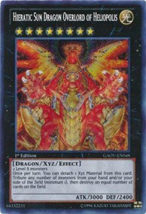 Hieratic Sun Dragon Overlord of Heliopolis (Secret Rare) [GAOV-EN048] 1st Edition