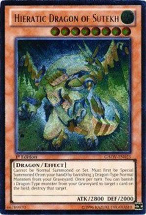 Hieratic Dragon of Sutekh (UTR) (Ultimate Rare) [GAOV-EN025] 1st Edition