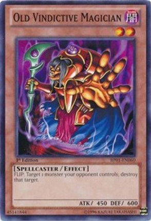 Old Vindictive Magician (Common / Short Print) [BP01-EN060] 1st Edition