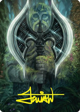 Leyline Axe Art Card (18/54) (Gold-Stamped Signature) [Art Series: Foundations]