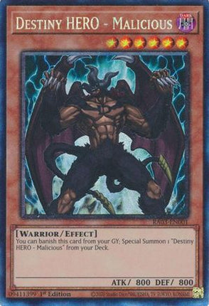 Destiny HERO - Malicious  [RA03-EN001] Collector's Rare 1st Edition