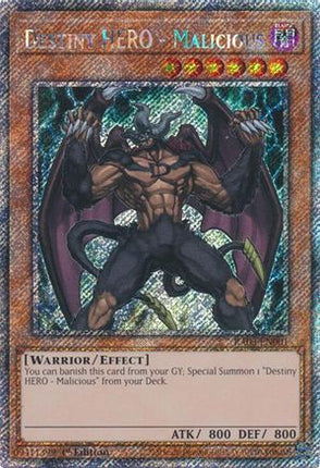 Destiny HERO - Malicious  [RA03-EN001] Platinum Secret Rare 1st Edition