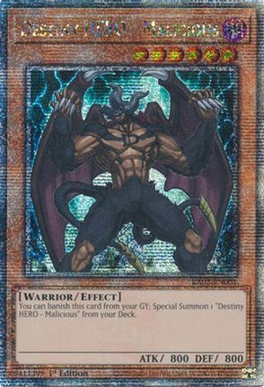 Destiny HERO - Malicious  [RA03-EN001] Quarter Century Secret Rare 1st Edition
