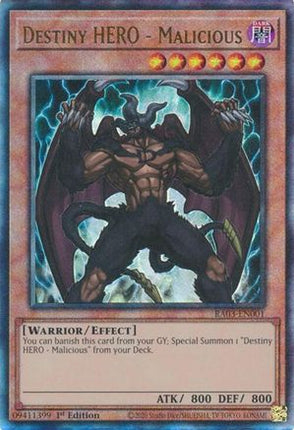 Destiny HERO - Malicious  [RA03-EN001] Ultimate Rare 1st Edition