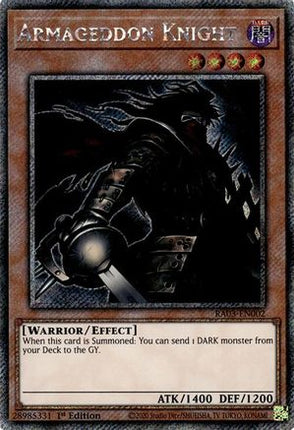 Armageddon Knight  [RA03-EN002] Platinum Secret Rare 1st Edition