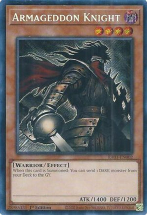 Armageddon Knight  [RA03-EN002] Secret Rare 1st Edition