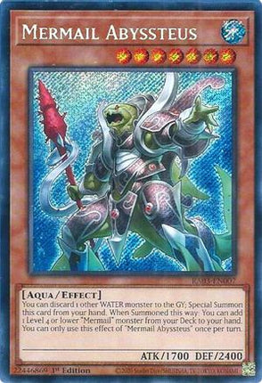 Mermail Abyssteus  [RA03-EN007] Secret Rare 1st Edition