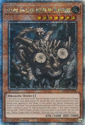 Redox, Dragon Ruler of Boulders  [RA03-EN008] Quarter Century Secret Rare 1st Edition