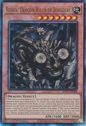 Redox, Dragon Ruler of Boulders  [RA03-EN008] Ultimate Rare 1st Edition