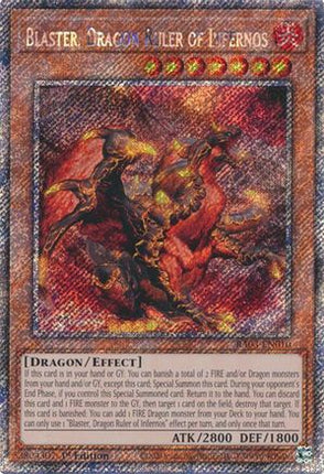 Blaster, Dragon Ruler of Infernos (Platinum Secret Rare)  [RA03-EN010] 1st Edition