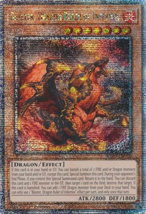 Blaster, Dragon Ruler of Infernos  [RA03-EN010] Quarter Century Secret Rare 1st Edition