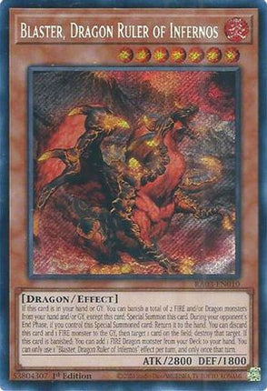 Blaster, Dragon Ruler of Infernos  [RA03-EN010] Secret Rare 1st Edition