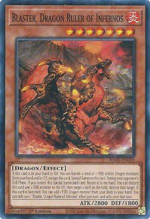 Blaster, Dragon Ruler of Infernos [RA03-EN010] Super Rare 1st Edition