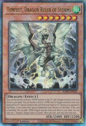 Tempest, Dragon Ruler of Storms (PUR) (Prismatic Ultimate Rare) [RA03-EN011] 1st Edition