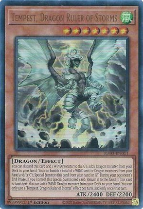 Tempest, Dragon Ruler of Storms  [RA03-EN011] Ultra Rare 1st Edition
