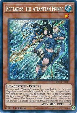 Neptabyss, the Atlantean Prince  [RA03-EN013] Secret Rare 1st Edition