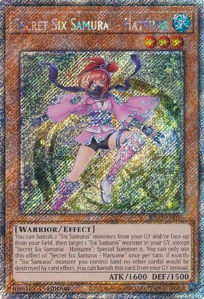 Secret Six Samurai - Hatsume  [RA03-EN016] Platinum Secret Rare 1st Edition