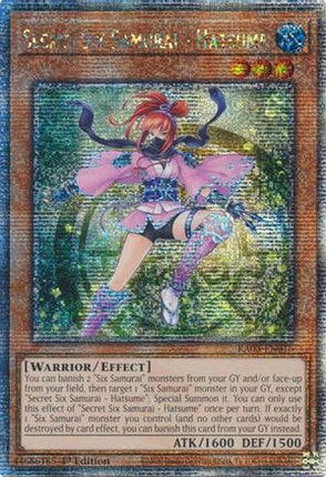 Secret Six Samurai - Hatsume (Quarter Century Secret Rare)  [RA03-EN016] 1st Edition