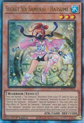 Secret Six Samurai - Hatsume  [RA03-EN016] Ultimate Rare 1st Edition
