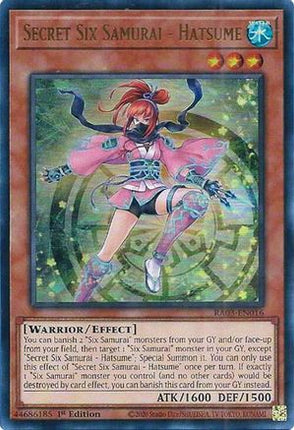 Secret Six Samurai - Hatsume (UR) (Ultra Rare) [RA03-EN016] 1st Edition