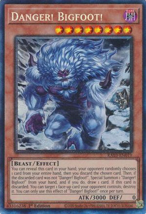 Danger! Bigfoot! (Alternate Art) [RA03-EN019] Collector's Rare 1st Edition