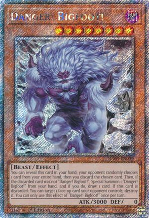 Danger! Bigfoot! (Alternate Art) [RA03-EN019] Platinum Secret Rare 1st Edition