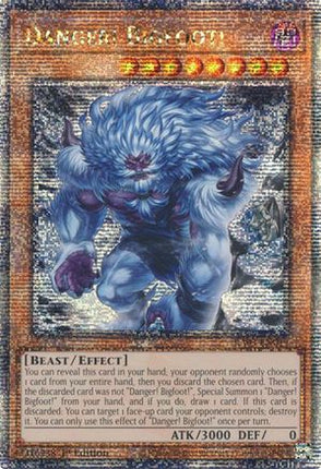 Danger! Bigfoot! (Alternate Art) [RA03-EN019] Quarter Century Secret Rare 1st Edition