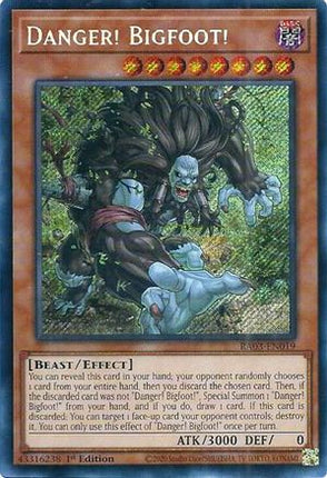 Danger! Bigfoot!  [RA03-EN019] Secret Rare 1st Edition